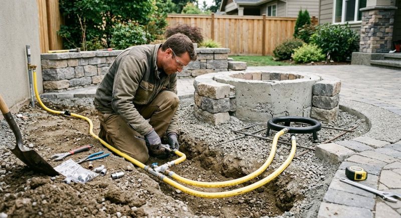 Fire Pit Gas Line Installation in Kansas City, MO