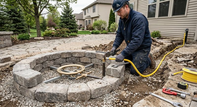 Fire Pit Gas Line Installation in Columbus, OH